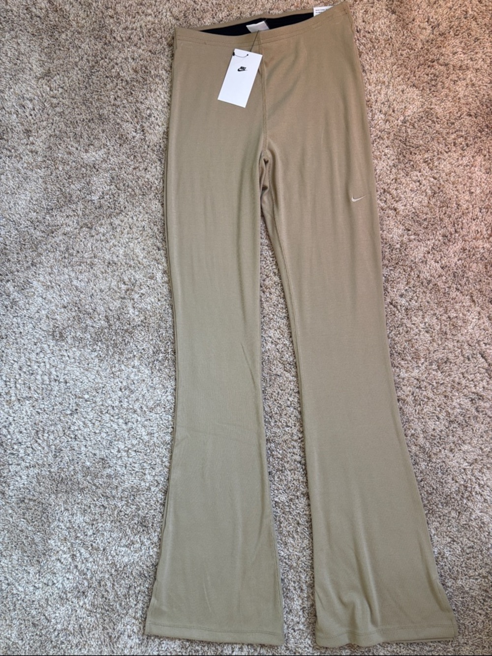 Nike Tan Performance Flare Leggings - Picture 3 of 5